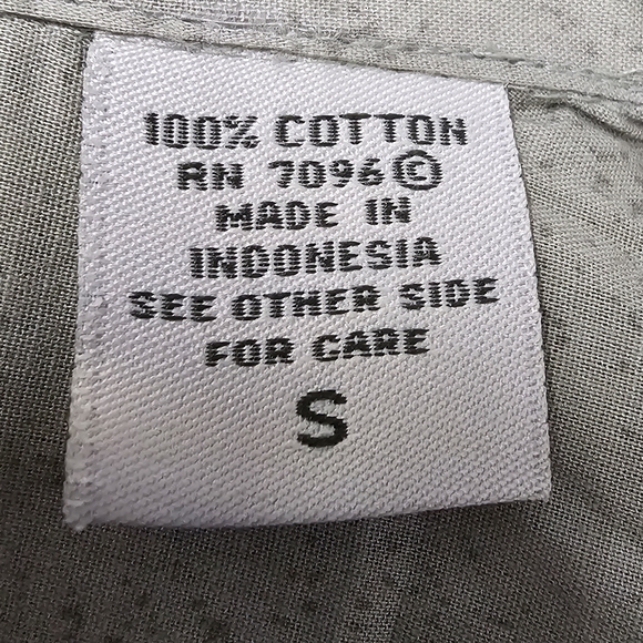 NWOT BATIK BAY SURF Men's S Olive Floral Casual Button Down Shirt 100% Cotton - Picture 6 of 8